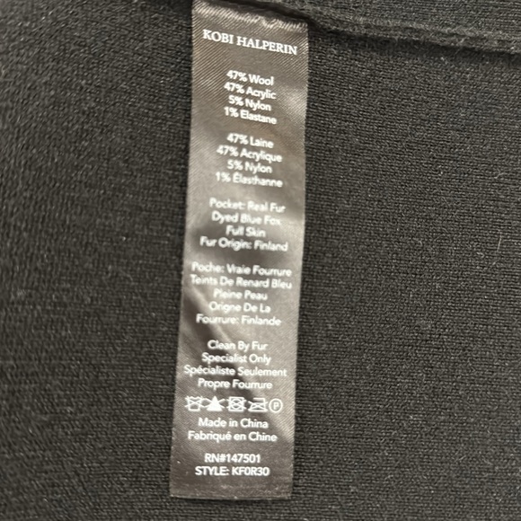 Kobi Halperin Black Knit Vest with fur detail
Solid black-no fading- EUC - Picture 7 of 9